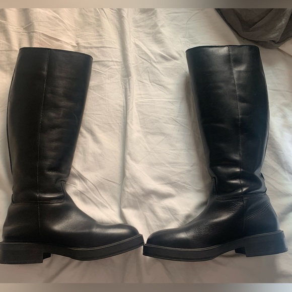 Mango Leather tall boots 10 riding 42 Eur - Picture 15 of 16